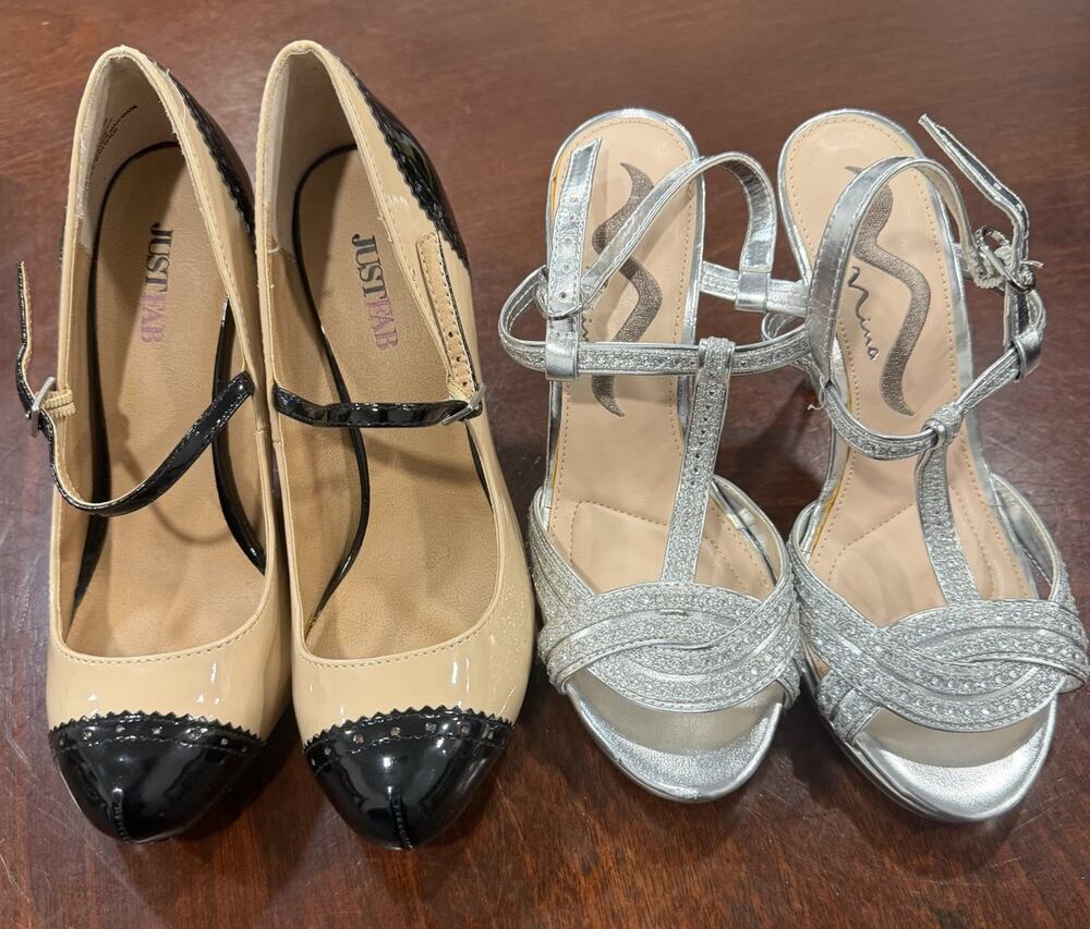 Bundle - 2 - Womens sparking dress shoes For weddings etc.